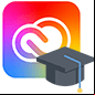 creative cloud all apps for students and teachers plan logo